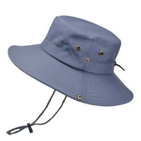Лятна външна слънчева шапка Защита Кофа за шапка от плътна цвета регулируема риболовна шапка за свободното време ваканция ежедневна шапка