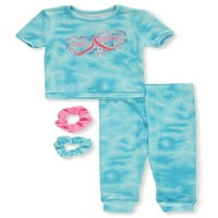 Рене Роф бебешки момичета от 2 части сладки сънища пижами комплект - син, месеци
