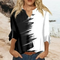 Топчета Ръкав Ризи За Жени Модел Печат Графични Тениски Ежедневни Плюс Размер Основни Върхове Пуловер