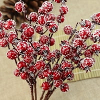 Sanwood Mini Round Artificial Red Berries Xmas Flower Нова година домашни орнаменти