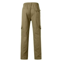 мъжки ежедневни военни карго панталони работа носят борба безопасност карго джоб, жълто, ХХХЛ
