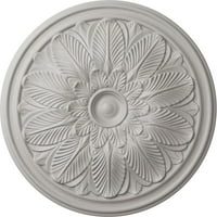Екена Милуърк 5 8 од 3 4 П Бордо таван медальон, ръчно рисуван ултра чисто бял