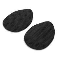 Подложка за подметка за пръчка, безопасни силиконови обувки захващайте подложка за самостоятелно лепило Намаляване на шума на върха на върха на пръсти за високи токчета за мъже черно