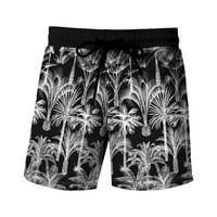 Мъжки тропически тоалет плюс размер мъжки хавайски ризи и къси панталони комплект лятна ваканция Цвете печат с къс ръкав бутон надолу по плажа костюм