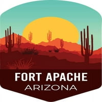 и r внася Fort Apache Arizona Souvenir Vinyl Decal Sticker Cactus Desert Design