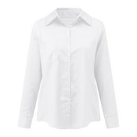 Жените Рипсено кадифе риза Сатен имитация на КОПРИНА Топ ризи Тренч палто ежедневни яке плътен цвят блуза мека хлабав годни Бутон надолу върхове