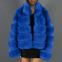 Fesfesfes палто за дамски дами топло феоко пухкаво палто яке зимни солидни V-образни дрехи за продажба на връхни дрехи