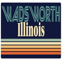 Wadsworth Illinois Vinyl Decal Sticker Retro дизайн