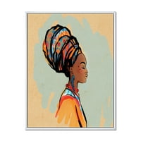 Портрет на афро-американка с тюрбан