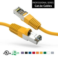 20 фута Кат5е екраниран Етернет мрежа стартиран кабел жълт, пакет