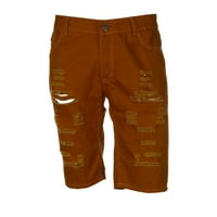 Auroural мъже къси панталони Мъжки мъжки летни ежедневни фитнес бодибилдинг дупка разкъсани спортни шорти панталони