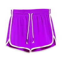 Дамски къси панталони за летни теглични атлетични течащи фитнес залични удобни памучни къси панталони за тренировка розово xl