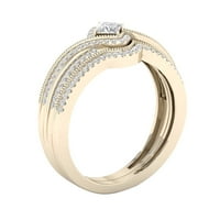 Дами лъскав пълен диамантен пръстен Сребърен златен moissanite сватбен булчински пръстен Вечен елегантен пръстен