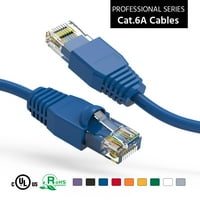 100 фута CAT6A UTP Ethernet Network Booted Cable Blue, Pack