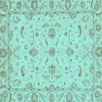 Ahgly Company вътрешен правоъгълник Ориентал светлосини традиционни килими, 7 '9'