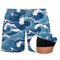 Мъжки джобове от капризи Класически прилепнали плажни дрехи с висока талия
