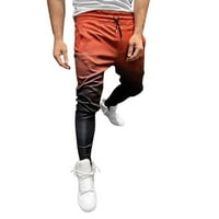 мъжки панталони ежедневни удобни модерен печат дълги панталони мода 3г постепенно фитнес спортни еластични панталони телеконтрол постепенно панталони