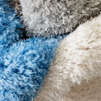 Добре тъкани Лоли Мика ретро зиг-заг модел сив Светло син 2'7 7'3 бегач 3д текстура шаг площ килим