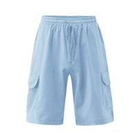 Мъже Плюс Размер Панталони Клирънс, Лятото Шнур Еластичен Плътен Цвят Хлабав Пет Панталони