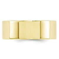 Primal Gold Karat Yellow Gold Standard Flat Comfort Fit Band размер 4.5