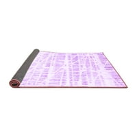 Ahgly Company Indoor Rectangle Solid Purple Modern Area Rugs, 6 '9'