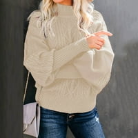 Пуловери за жени с дълъг ръкав Трутлек тънки монтирани тромави пуловери ежедневни пуловер джъмперни върхове