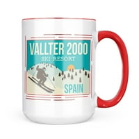 Neonblond Vallter Ski Resort - Испания Ски курортна чаша подарък за любители на чай за кафе