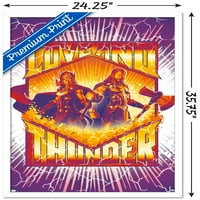 Marvel Thor: Love and Thunder - Purple Lightning Wall Poster, 22.375 34 Framed