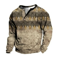 Cuoff Hoodies Sweatshirt Winter V-Neck Пуловер 3D цифров печат стойка за якичка винтидж яка качулки за мъже зелени 1x