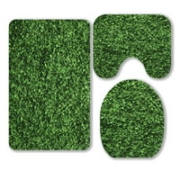 Зелен бог на BO със зелени листа за баня килими комплекти за килим за баня контур и капак на тоалетния капак