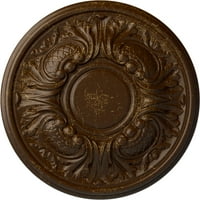 Екена Милуърк 3 4 од 1 4 П Уейкфийлд таван медальон, Ръчно рисувана корен бира пращене