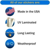 Овален стикер на Юта Флаг Декол - самозалепващ винил - устойчив на атмосферни влияния - направен в САЩ - V ut Euro
