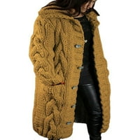 Дамски бомту дами свободно палто отворено предно обикновени дрехи с джобове мек пуловер с дълъг ръкав