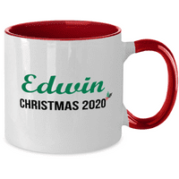 Име халба - Коледен подарък за Едвин - Коледна халба с имена