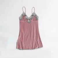Pxiakgy бельо за жени нощни златни пижами дантелени одежди бельо спално облекло панталони розово + m