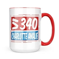 Неонблондинка Шарлот Амали, ви Червено синьо чаша подарък за любителите на кафе чай