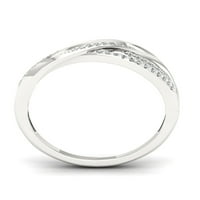 1 6к ТДВ диамантен с Стерлинг Сребърен моден пръстен
