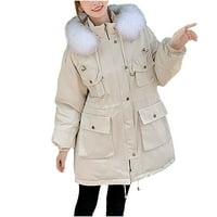 Дамски кожени якета и палта дамски шевове шнур с качулка тънък модно яке палто Надхитряващи костюми