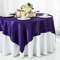 Сватбени бельо Inc квадратна сатенена маса Пливане на масата - Regency Purple