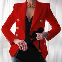 Дамски палта и якета разрешение Елегантна бизнес офис работа жени дама твърд копче костюм яке палто