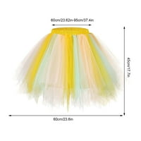 Пола на линията плюс размер жени бонбони цвят многоцветна пола поддръжка Половина тяло Putticoat Цветна малка къса пола