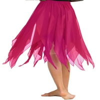 Дамски шифон асиметричен дълъг танцов пола люлееща се танцов костюм
