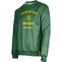Мъжки зелен Арканзас тек Бейзбол име капка екипаж пуловер суитчър