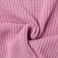Бейуел малко дете Момиче Момче плетен пуловер кръг врата Дълъг ръкав пуловер суитчър зима топло кабел плета пуловер за деца момче момиче 18м-7г