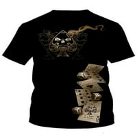 Тениски за мъжки тениски Bomotoo Perty Print Тениска с къс ръкав летни върхове Небрежни основни тийнейджърски блуза черна 5xl