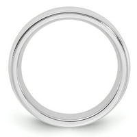 Sterling Silver Milgrain Comfort Fit Fit Wedding Ring Band Размер 7. Класически половин кръг Фини бижута Идеални подаръци за жени Подарък от сърце