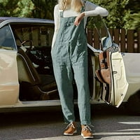 Ozmmyan Jumbsuits for Women Fashion Bib Pants Горди торбисти романи комбинезони с джобове ежедневни свободни лигавици като цяло, подаръци за жени