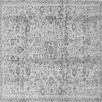 Ahgly Company Indoor Square Persian Grey Traditional Area Cugs, 8 'квадрат