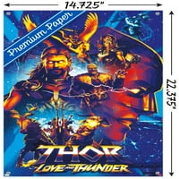 Marvel Thor: Love and Thunder - Group Wall Poster с бутални щифтове, 14.725 22.375