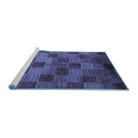Ahgly Company Machine Pashable Indoor Rectangle Oriental Blue Modern Area Cugs, 7 '9'